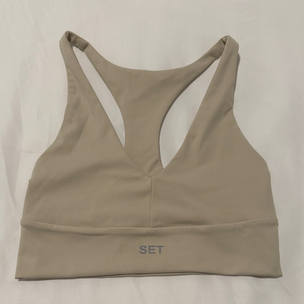 Set Actice Racer V Luxform Sports Bra Oatmilk Size: XS